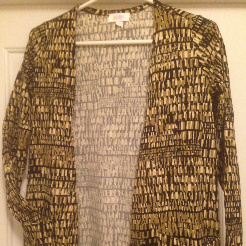 Lularoe Sarah sz S Black Tan Cream